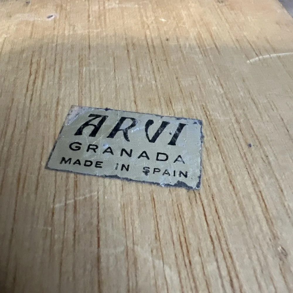 Vintage ARVI Granada Spain Moorish Marquetry‎ Wood Box 4.5